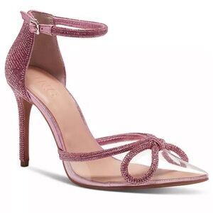 rhinestone bow heels